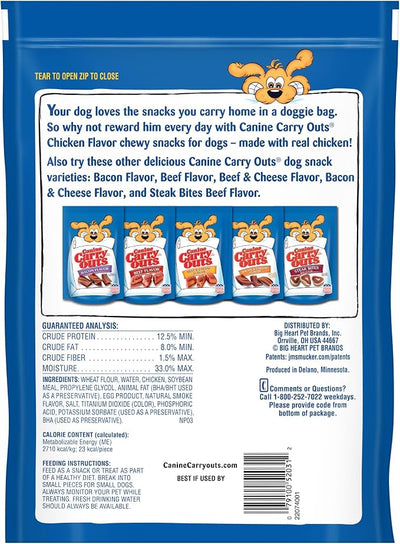 Canine Carry Outs Chicken Flavor Dog Treats, 22.5oz Bag, 4ct