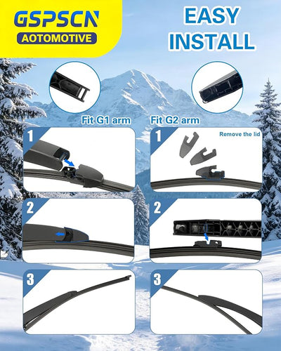 GSPSCN 14" Rear Wiper Blade For BMW X3 2017-2011，X5 2023-2019 /Volvo V70 2010-2008，V90 2024-2018，XC40 2024-2019，XC60 2023-2018，XC70 2016-2008，XC90 2024-2016 Rear Windshield Wiper Blade (A351H)