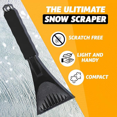 EcoNour Ice Scraper for Car Windshield | Snow Scraper for Car to Remove Snow, Frost, and Ice | 1 Pack Ice Sweeper for Car Windshield with Foam Handle for Perfect Grip | Frost Removal Accessories