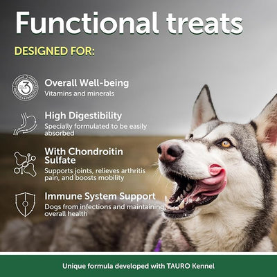 Nature's Protection Grain Free Low Calorie Dog Treats - Treats for Mobility & Joint Health, Training Treats for Small, Medium & Large Breed Adult Dogs with Light Fur (Superior Care - Lamb, 5.29 oz)