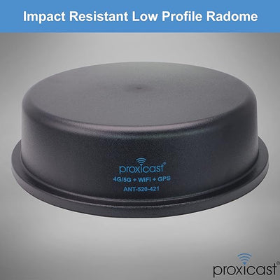 Proxicast 7-in-1 Pro-Grade MIMO 4G/5G + WiFi + GPS Flexible Combination Screw Mount Vehicle Antenna Compatible with Cisco, Cradlepoint, Digi, Peplink and Other Modems/Routers (Top Hat ANT-520-421)