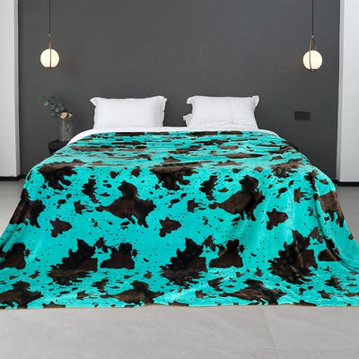 Queen Size Blankets for Bed - Teal Blue Soft Queen Fleece Throw Blanket Full Size Turquosie Fuzzy Cozy Bedding for Bed Couch All Seasons Bedroom Home Decor 90"x90"