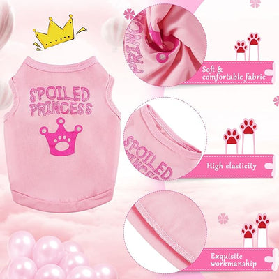 Reginary 8 Pieces Dog Shirts Girl Small Dog Clothes for Chihuahuas Yorkies Female Puppy Shirts Printed Pet Outfit Cute Breathable Soft Valentine's Day Doggie Cat Lovers Gift(Vivid Pattern,Size S)