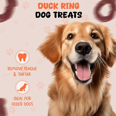 Annika Duck Jerky Rings – High Protein Natural Duck Chews with Taurine, Rawhide-Free Soft & Chewy Training Snacks for Small to Large Dogs, 11.60 oz