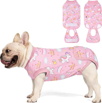cyeollo Recovery Suit for Dogs Surgery Suit Female Spay Soft Pet Onesie Bodysuit After Sugery Male Dog Neuter Pet Clothes Small Dogs Surgical Recovery Shirt, Unicorn S