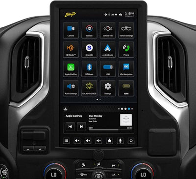 Stinger HORIZON12 Chevy Silverado/GMC Sierra (2019-23) 12.8” HD Touchscreen Car Stereo, Wireless Apple CarPlay/Android Auto, Bluetooth Radio Head Unit, GPS, Off-Road Gauges, Cam Inputs, Subwoofer, EQ