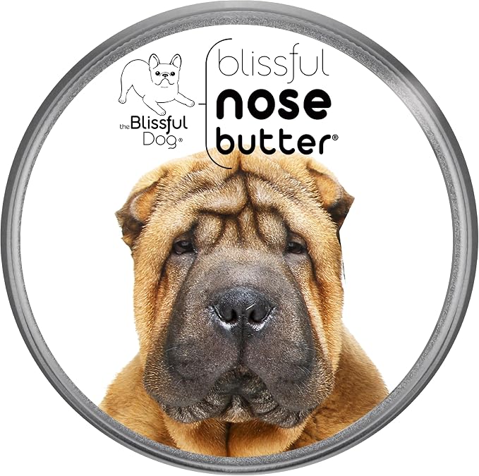 Chinese Shar-Pei Nose Butter for Dry, Cracked Skin, Lick-Safe Dog Nose Balm with Moisturizing Shea Butter, Almond, Olive, and Essential Oils, Pet Supplies, Uncented, 2 oz.