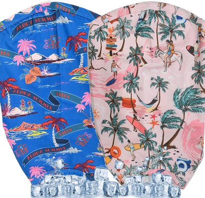 Dog Hawaiian Shirts,Wettable Water, Instant Cooling, Air-mesh Fabric Dog UV Shirt,Dog Cooling Shirts,Quick Dry Sun T-Shirt for Small Medium Large Dog Breed,Girl Boy Dogs Outfit,2Pack.