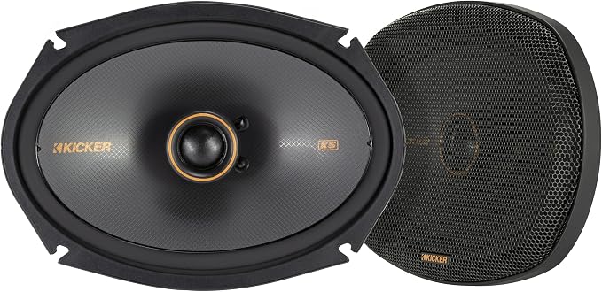 KICKER 51KSC6904 KS-Series 6x9 Coaxial Speakers with 1" tweeters, 4-Ohm, Pair