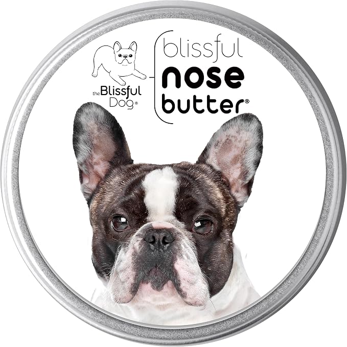 French Bulldog Pied Nose Butter for Dry, Cracked Skin, Lick-Safe Dog Nose Balm with Moisturizing Shea Butter, Almond, Olive, and Essential Oils, Pet Supplies, Uncented, 8 oz.