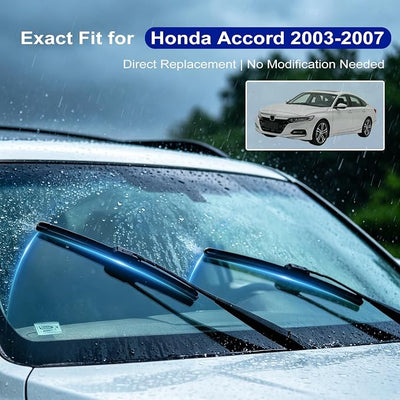 EMITHSUN® 26"+18" Windshield Wiper Blades for Honda Accord 2003-2007 | OEM Quality Replacement, Easy Installation, Streak Free, All Weather, Pack Of 2