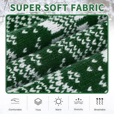 HOMIMP Dog Sweater Argyle - Warm Winter Clothes Puppy Soft Coat, Ugly Dog Sweater for Small Medium and Large Dogs, Pet Clothing Boy Girl, Green XL