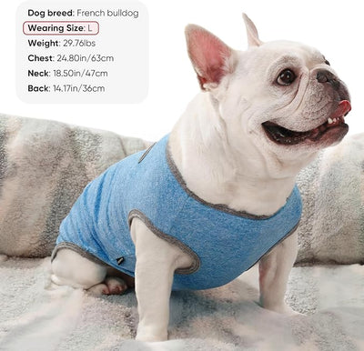 3 Pack Lightweight Sun Protection Dog Shirt Breathable Sleeveless Dog T Shirts Extra Soft Top Tank Dog Clothes for Outdoor Activities (Navy Blue + Light Blue + Sky Blue, X-Large)