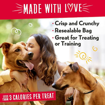 Charlee Bear Crunch Grain Free Dog Treats, Peanut Butter and Banana, 8 Ounce Resealable Bag, Low Calorie Training Treats for Dogs, Limited Ingredient, Healthy, Crunchy Dog Snacks, Made in USA
