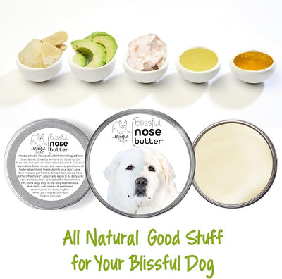 The Blissful Dog Great Pyrenees Nose Butter, Versatile Dog Nose Balm for Dry Nose, Handcrafted Nose Moisturizer, Easy-to-Apply Dog Essentials, Unscented, 2 oz.