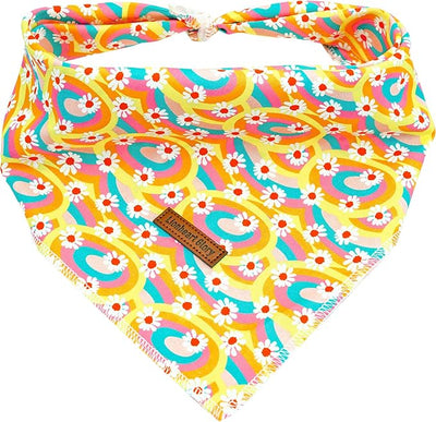 Lionheart glory Dog Bandana Dog Kerchief 1 Pack Washable Soft Comfortable Dog Scarf, Square Adjustable Girl or Boy Flowers Spring Summer Dog Bandanas for Small Dogs