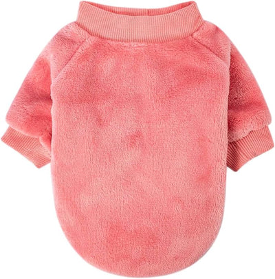 FabriCastle Small Dog Sweaters, 2-Pack Dog Clothes for Small Dogs Girl & Cats, Ultra Soft and Warm Pet Coats, Winter Pet Jacket, Doggy Apparel Costumes, Puppy Outfits (Pink,Light Purple, Medium)
