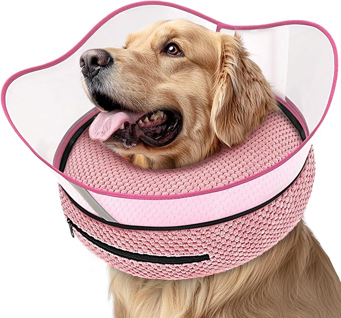 Raised Inflatable Dog Cone Alternative Collars for After Surgery, Dog Donut Collar After Surgery, Soft Pet Cone for Small Medium Large Dogs to Stop Licking