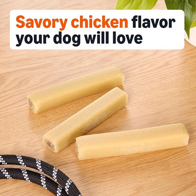 Amazon Basics Double Chew Bone Dog Treats, Chicken - 8 Count, 1 Pack