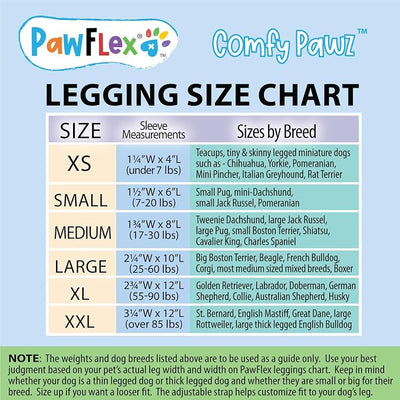 PawFlex Comfy Paws Cotton Nonslip Protective Leggings for Dogs | Medical Pet Sleeve for Dogs Legs with Non-Slip Silicone Grip at Inner Cuffs and Adjustable Strap for No Twisting or Sliding Down