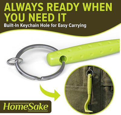 HomeSake Tick Remover Tool for Dogs, Cats & Humans, 5 Packs Tick Removal Kit + Identification Card & Keychain Hole, Safely Removes Entire Tick Head & Body, Easy Portable Tool for Pets & First Aid Kits