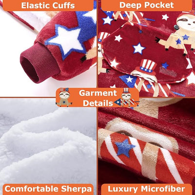 Venustas Heated Blanket Hoodie with Battery Pack, Unisex Oversized Sherpa Wearable Sweatshirt for Women & Men