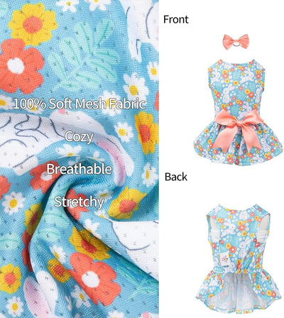 CuteBone Dog Mesh Dress Puppy Sundress Pet Outfit Summer Fashion for Small Dogs Girl Cat Clothes BF08XXS