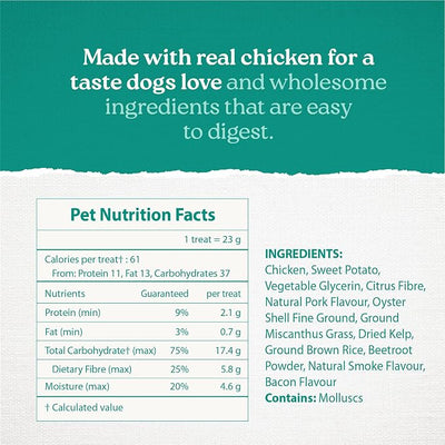 Plaque Busters Dental Sticks Triple Action Chicken and Bacon Flavour, 8.2 oz, Dog Treat