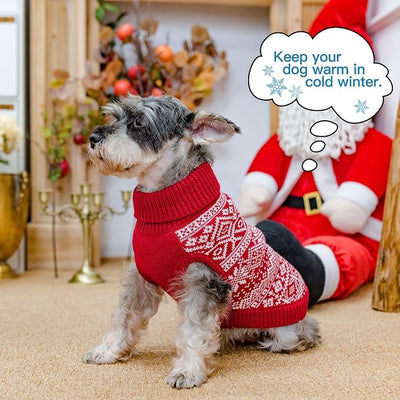 HOMIMP Dog Sweater Argyle - Warm Sweater Winter Clothes Puppy Soft Coat, Ugly Dog Sweater for Small Medium and Large Dogs, Pet Clothing Boy Girl