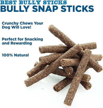 Premium Real Beef Snap Sticks - 12 Count (Pack of 1) - 100% Natural, No Additives, USA Packed, Easy to Digest, Rawhide-Free, High Protein, Great for Puppy Training