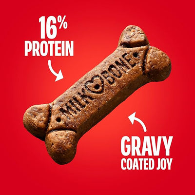 Milk-Bone GravyBones Dog Biscuits, Small Dog Treats, 7 lb. (Pack of 2)