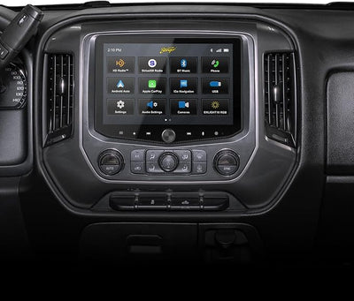 Stinger HORIZON10 Silverado & Sierra (2014-18) 10.1” HD Touchscreen Car Stereo & iGO GPS Nav Card, Wireless Apple CarPlay/Android Auto Radio, Bluetooth Receiver Head Unit, Off-Road Gauges, Audio EQ