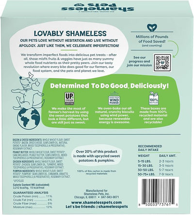 Shameless Pets Crunchy Dog Treats - Snack Mix Variety, 10oz - Healthy Dog Biscuits & Cookies Treats for Small, Medium, and Large Dogs - Made in The USA - Free from Corn & Soy