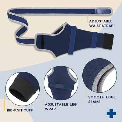 Dog Sleeve for Rear Legs to Stop Licking, Upgraded Recovery Sleeve for Hind Back Leg Wounds,TPLO, ACL Surgery, Light Comfortable Cone Alternative,Left,XL,Blue