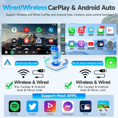 13.1 Inch Android 13 Car Radio Stereo for Toyota Tacoma 2005-2015 Leadfan Touchscreen with Wireless Carplay Android Auto in-Dash WiFi Bluetooth GPS Navigation SWC Backup Camera Mic (4+64G)