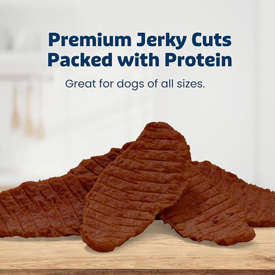 Blue Buffalo True Chews Beef Premium Jerky Cuts Natural Dog Treats, Chicken-Free Dog Snacks, Healthy Reward or Training Treat, Made in the USA with Real Steak & Natural Ingredients, 30 oz.