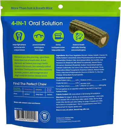 Ark Naturals Small Breed Brushless Toothpaste + Breath Bursts Bundle - Vet Formulated Dog Dental Chews for Small Breeds - Helps Reduce Plaque & Tartar, Polishes Teeth, and Freshens Breath
