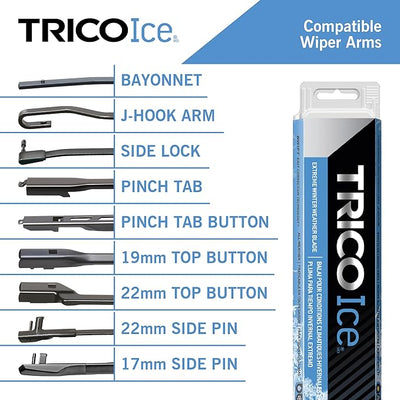 TRICO ICE Wiper Blade 18 inch Fits Select Chevrolet, Ford, Toyota, Honda, Jeep, Hyundai, Nissan, Mazda, Kia, GMC, Dodge, Model Years (35-180)