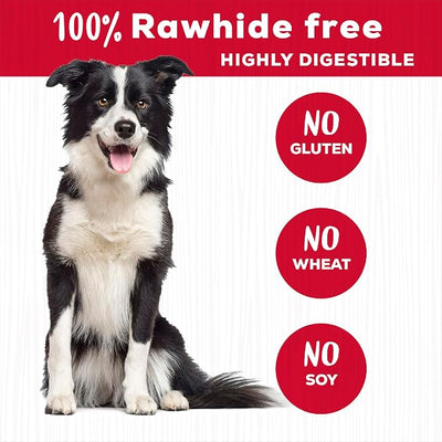 Country Kitchen Rawhide Free Beef Rings Dog Chews, Made with Real Beef, Highly Digestible, Gluten Free, 7 Count