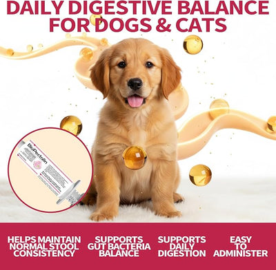 Anti-Diarrheal Support for Dogs & Cats –Digestive Relief Oral Paste with Kaolin, Pectin & Probiotics – Helps Soothe Upset Stomach & Firm Loose Stool – 30cc