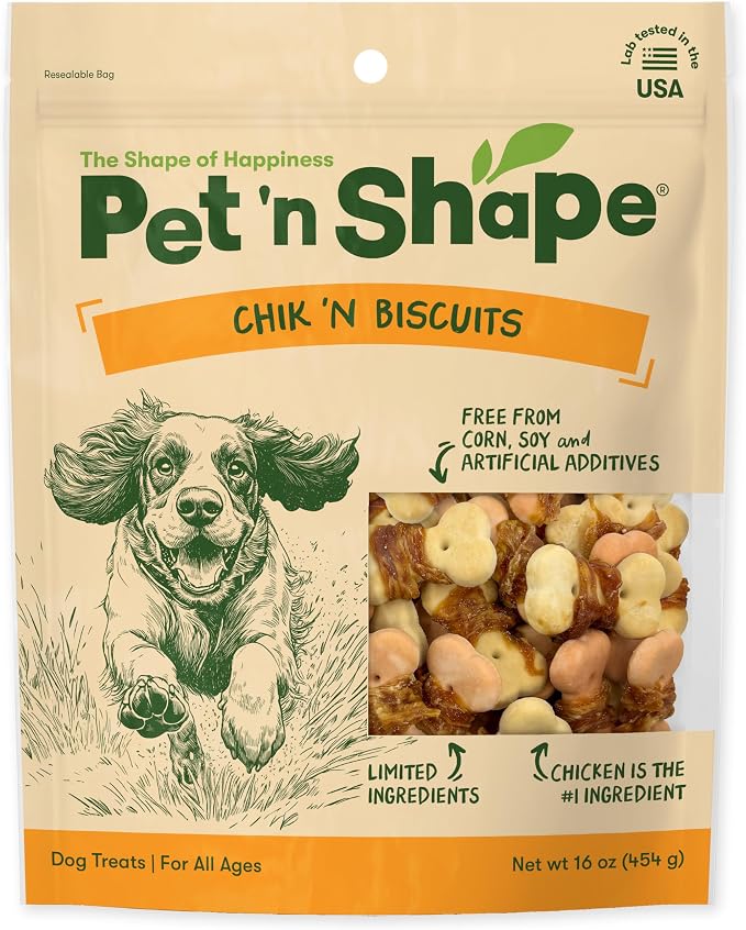 Pet n Shape Chik n Wrapped Biscuits – Jerky Dog Treats - 1 Pound
