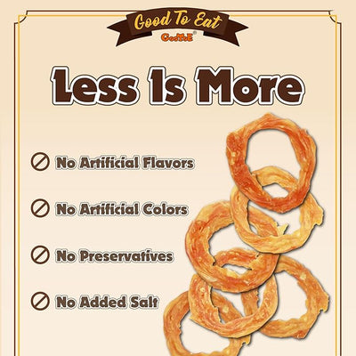 Gootoe Turkey Tendons for Dogs –All-Natural, Hypoallergenic Dog Treats, Rawhide Alternative, Long Lasting Puppy Chews, Healthy Dog Treats for Small Breeds, Ring (S), 6 Count Pack