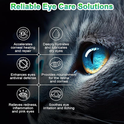 Pet Eye Care Gel Drop for Dogs, Cats, 1% Hyaluronan Eye Drops for Dry Eyes Infection Redness Irritation Tear Stain, Gentle Ocular Repair with Artificial Tears, Taurine, Herbal Extracts, 0.34 oz