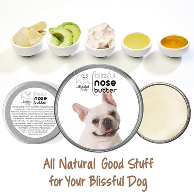 The Blissful Dog Cream French Bulldog Nose Butter, Versatile Dog Nose Balm for Dry Nose, Handcrafted Nose Moisturizer, Easy-to-Apply Dog Essentials, Unscented, 16 oz.