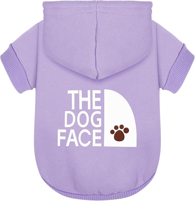Paiaite Purple Chihuahua Dog Hoodie: Keep Your Pup Warm and Stylish with a 'The Dog Face' Printed Sweatshirt Pet Clothes, and Sweater Coat All in One Perfect for Winter and Cool Summer Nights! 2XL