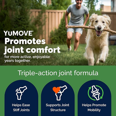 YuMOVE Senior Dog Joint Supplement with ActivEase Green Lipped Mussel - Glucosamine for Dogs, Hyaluronic Acid & Omega 3 – Advanced Mobility Support for Aging Dogs (240ct Chewable Tablets)