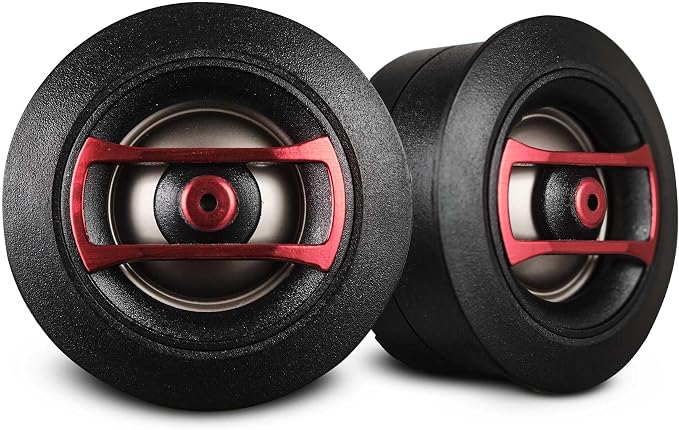 DS18 SQT1 1.3" Multi-Mount PEI Mini Dome Tweeter with 0.8" Voice Coil, Neodymium Magnet, Pair
