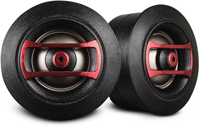 DS18 SQT1 1.3" Multi-Mount PEI Mini Dome Tweeter with 0.8" Voice Coil, Neodymium Magnet, Pair