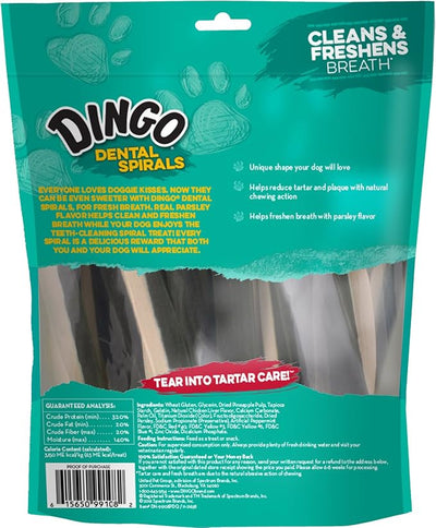 Dingo Dental Sticks for Tarter Control and Freshening Breath, Made with Real Chicken, Great Treats for Small, Medium, and, Large Dogs 15-Count, 10.5 Ounce (Pack of 4)