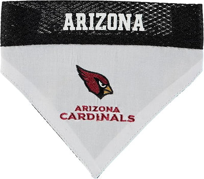 Pets First NFL DOG BANDANA - ARIZONA CARDINALS REVERSIBLE PET BANDANA. 2 Sided Sports Bandana with a PREMIUM Embroidery TEAM LOGO, Large/X-Large. - 2 Sizes & 32 NFL Teams available